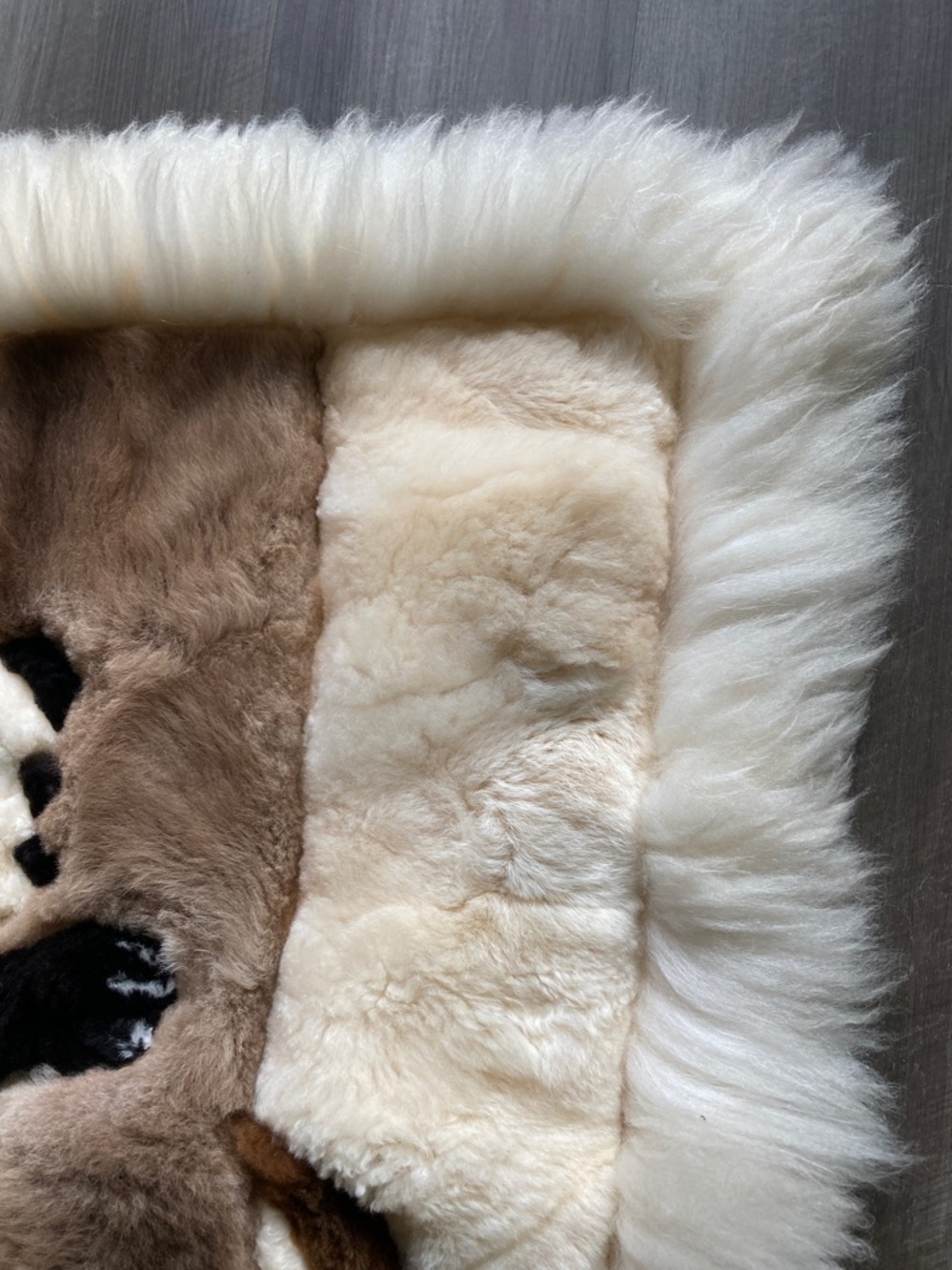Peruvian handmade alpaca fur rug Wall Hanging Panda Peru Throw Decor Rustic - Picture 4 of 9